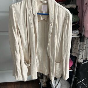 LC Lauren Conrad Women's Cream Blazer